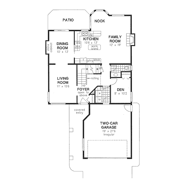 House Blueprint - European Floor Plan - Main Floor Plan #18-9180