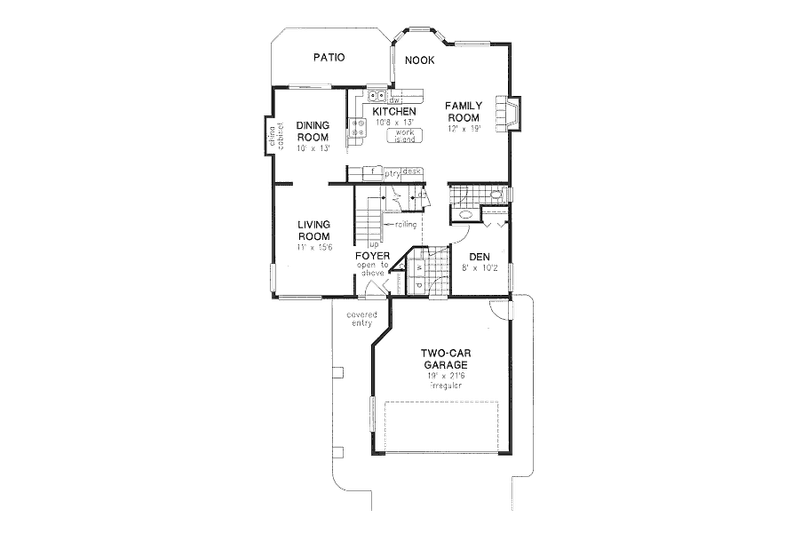 Dream House Plan - Floor Plan - Main Floor for European House Plan #18-9180 - 4 bed, 2.5 bath