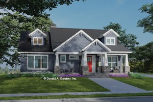 Architectural House Design - Exterior - Front Elevation for Craftsman House Plan #929-1185 - 3 bed, 2.5 bath