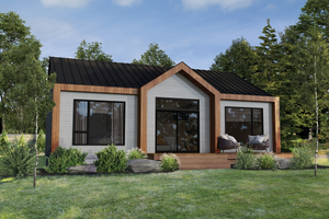 Cottage Exterior - Front Elevation Plan #25-4927
