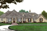 European Style House Plan - 2 Beds 2.5 Baths 1959 Sq/Ft Plan #310-646 