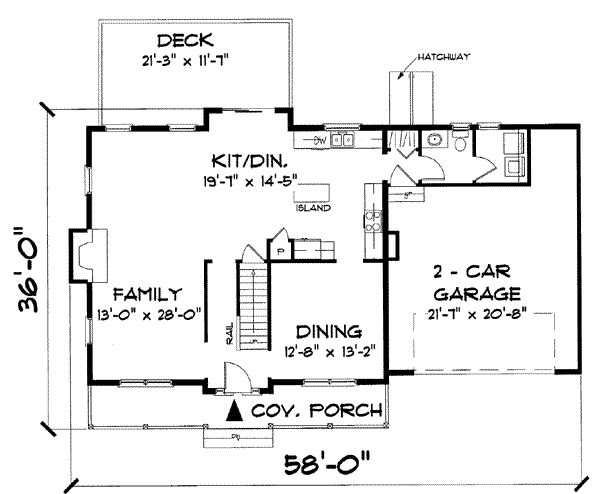 Colonial Floor Plan - Main Floor Plan #75-103