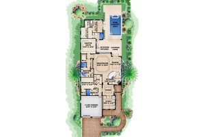 Floor Plan - Main Floor for Beach House Plan #27-510 - 3 bed, 3 bath