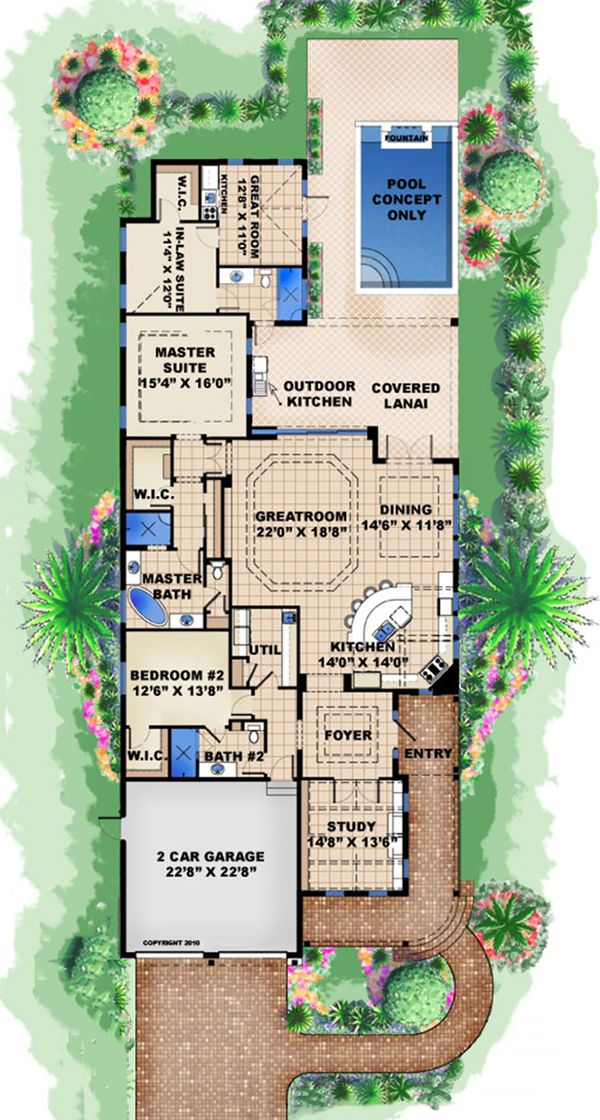 Beach Floor Plan - Main Floor Plan #27-510