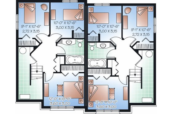 Floor Plan - Lower Floor for European House Plan #23-775 - 3 bed, 1.5 bath