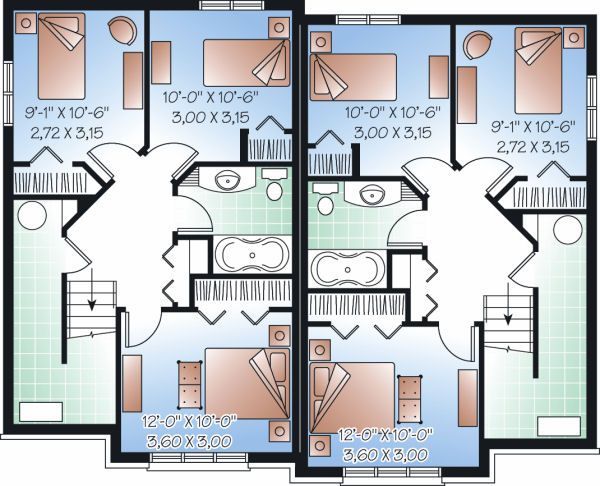Architectural House Design - European Floor Plan - Lower Floor Plan #23-775
