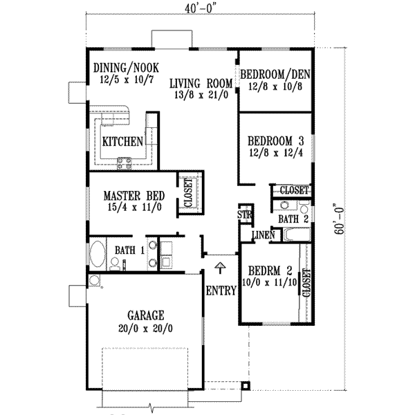Adobe / Southwestern Floor Plan - Main Floor Plan #1-1329