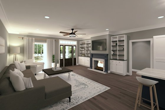 Interior - Family Room for Barndominium House Plan #44-294 - 4 bed, 3 bath