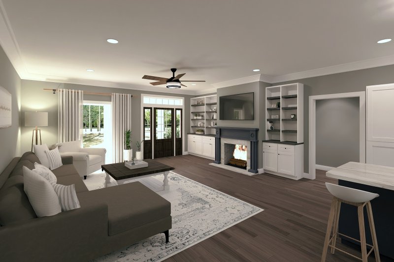 Home Plan - Interior - Family Room 1 for Barndominium House Plan #44-294 - 4 bed, 3 bath