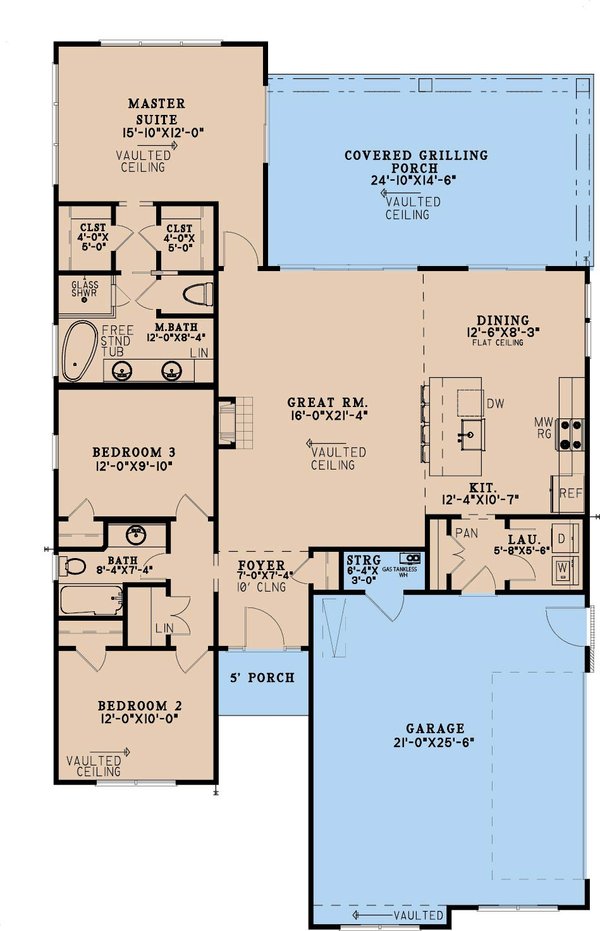 Modern Floor Plan - Main Floor Plan #923-455
