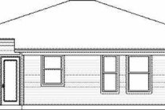 Exterior - Rear Elevation for Traditional House Plan #84-103 - 3 bed, 1 bath