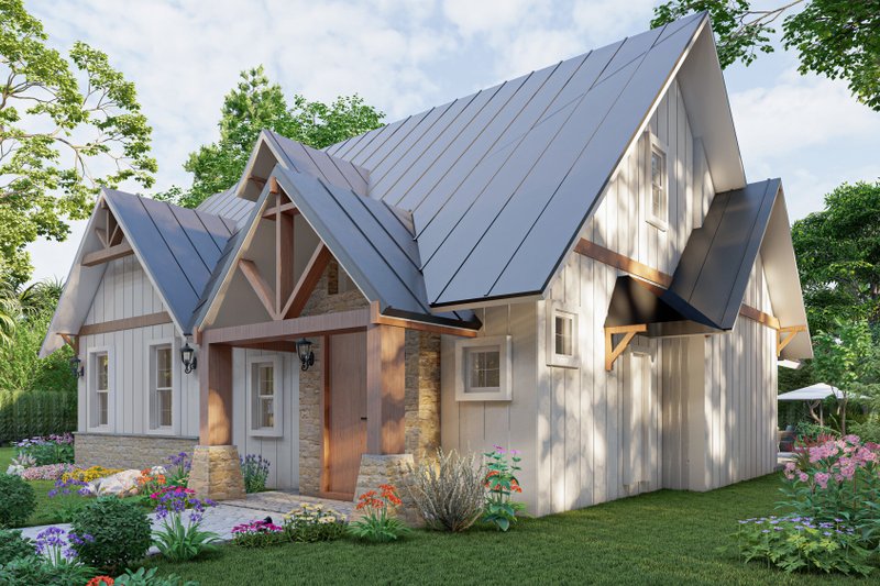 Architectural House Design - Exterior - Other Elevation 2 for Craftsman House Plan #54-557 - 3 bed, 2 bath