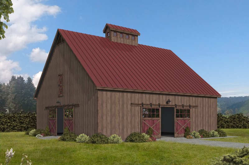 House Blueprint - Farmhouse Exterior - Front Elevation Plan #932-960