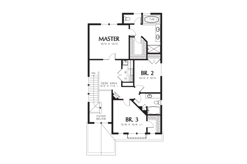 Craftsman Style House Plan - 3 Beds 2.5 Baths 1851 Sq/Ft Plan #48-631 ...