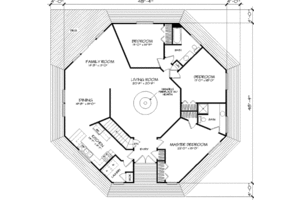 Floor Plan - Main Floor for Beach House Plan #320-292 - 3 bed, 2 bath