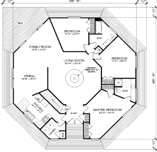 Beach Floor Plan - Main Floor Plan #320-292