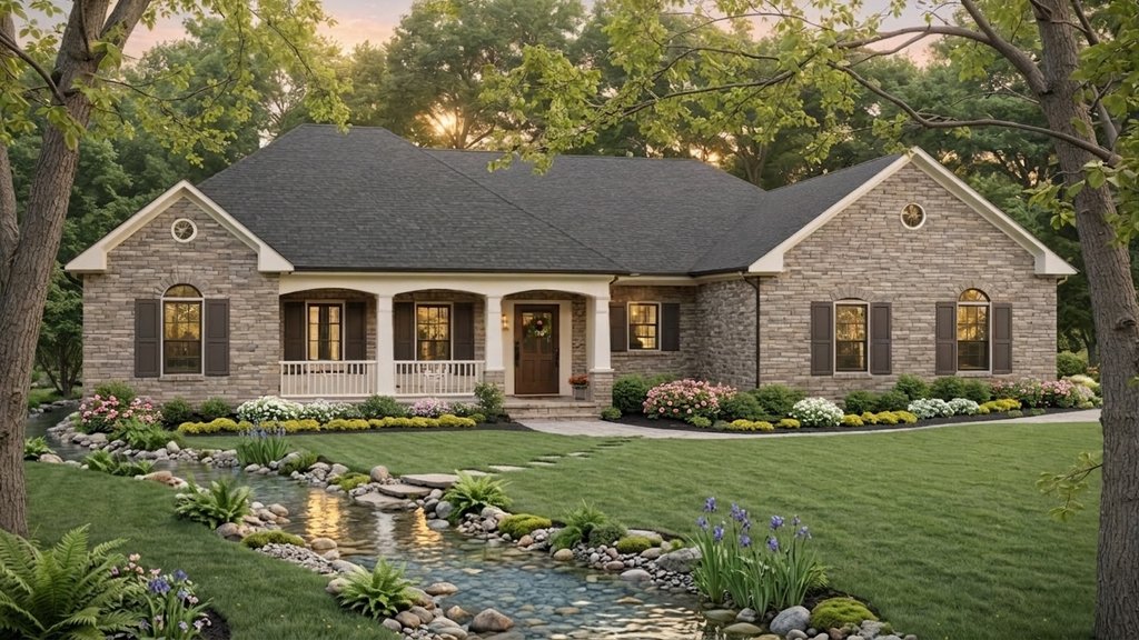 Exterior - Front Elevation 2 for Country House Plan #21-651 - 3 bed, 2 bath