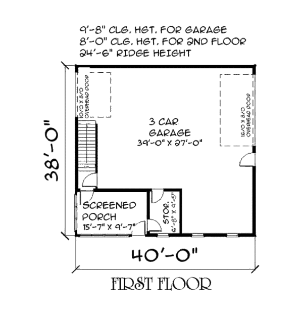 Country Floor Plan - Main Floor Plan #75-202