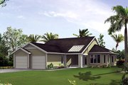 Mediterranean Style House Plan - 3 Beds 2 Baths 1907 Sq/Ft Plan #57-430 