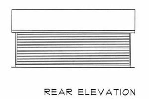 Exterior - Rear Elevation for Traditional House Plan #22-411, 0 bath