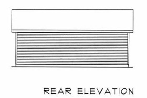 Exterior - Rear Elevation for Traditional House Plan #22-411, 0 bath