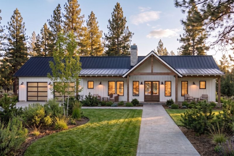 Home Plan - Exterior - Front Elevation 2 for Ranch House Plan #1105-22 - 3 bed, 2.5 bath
