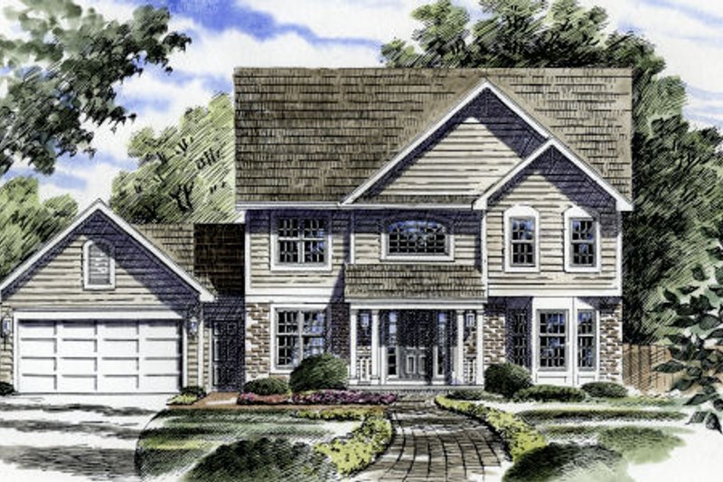 Traditional Style House Plan - 3 Beds 2.5 Baths 1953 Sq/Ft Plan #316-109