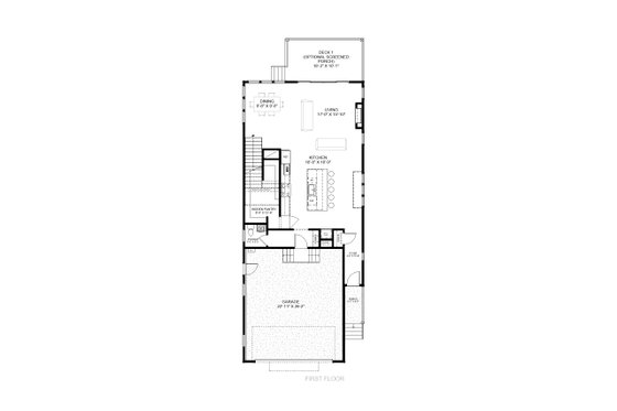 Floor Plan - Main Floor for Farmhouse House Plan #1085-5 - 3 bed, 3.5 bath