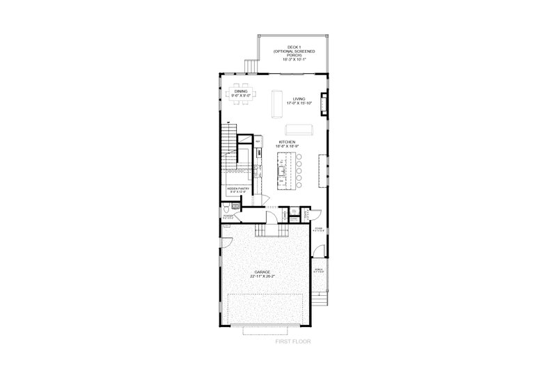 Dream House Plan - Floor Plan - Main Floor for Farmhouse House Plan #1085-5 - 3 bed, 3.5 bath