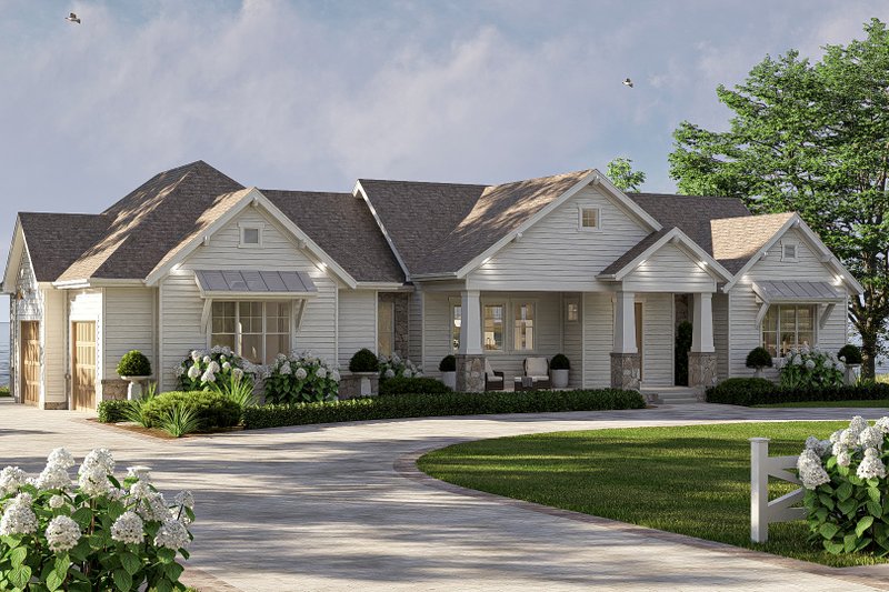 House Plan Design - Exterior - Other Elevation 1 for Beach House Plan #455-424 - 1 bed, 1.5 bath