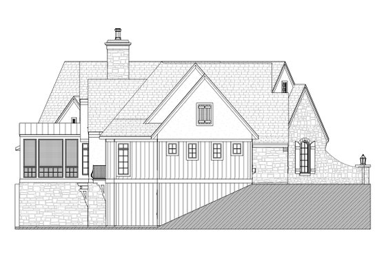 Exterior - Other Elevation 1 for Country House Plan #901-104 - 3 bed, 2.5 bath