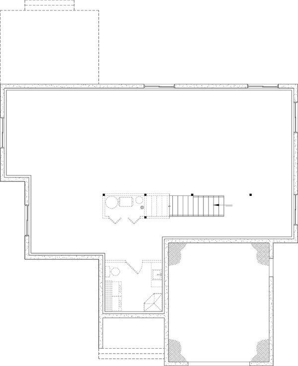 House Blueprint - Farmhouse Floor Plan - Lower Floor Plan #23-2854