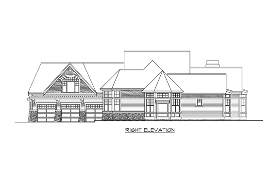 Exterior - Other Elevation 3 for Craftsman House Plan #132-177 - 4 bed, 4.5 bath