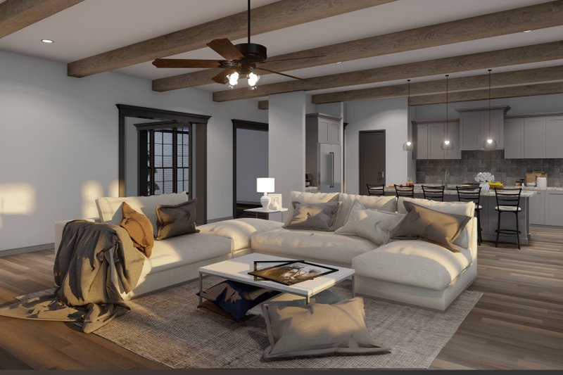 Architectural House Design - Interior - Family Room for European House Plan #923-437 - 3 bed, 3.5 bath