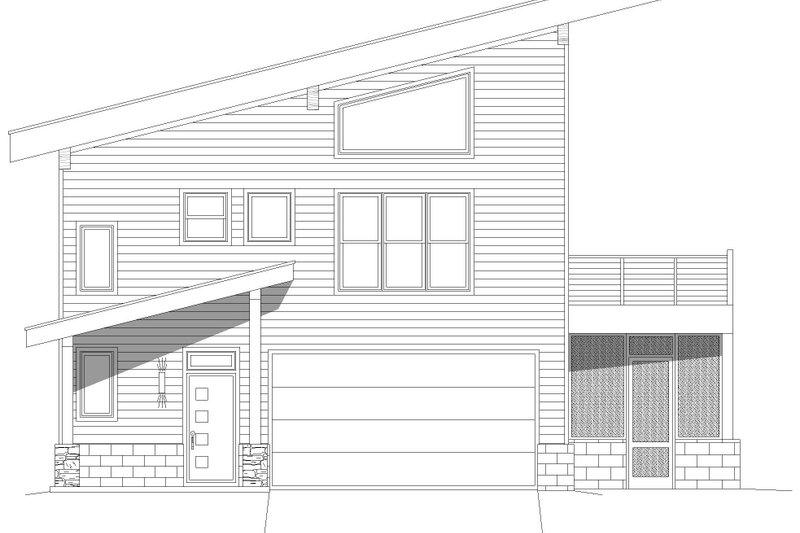 House Plan Design - Exterior - Front Elevation 1 for Modern House Plan #932-608 - 3 bed, 2 bath