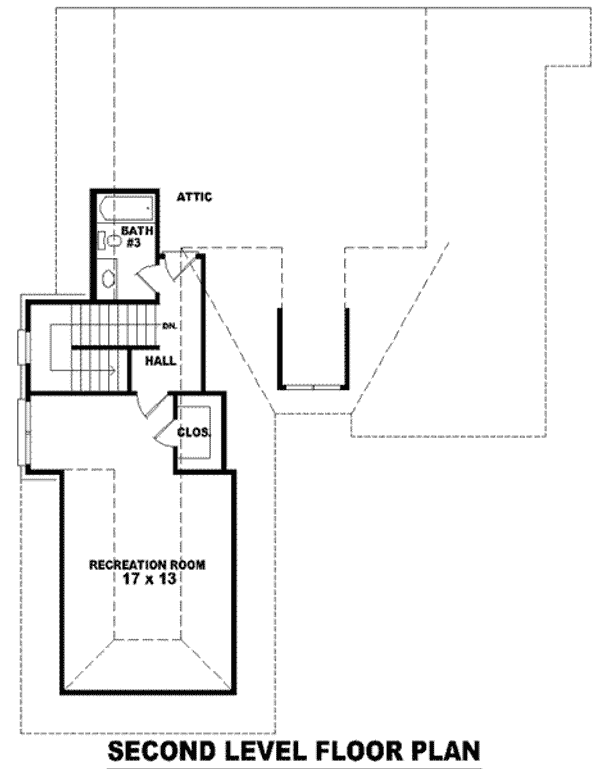 Floor Plan - Upper Floor for European House Plan #81-1318 - 3 bed, 3 bath