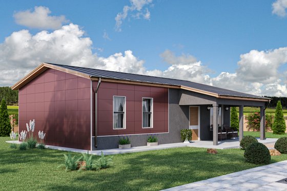 Exterior - Other Elevation for Modern House Plan #1106-7 - 2 bed, 1 bath