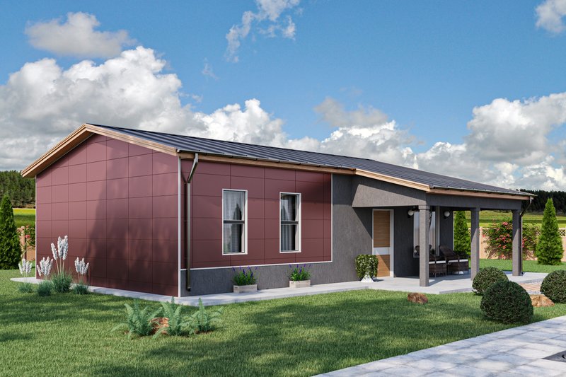 Architectural House Design - Exterior - Other Elevation for Modern House Plan #1106-7 - 2 bed, 1 bath