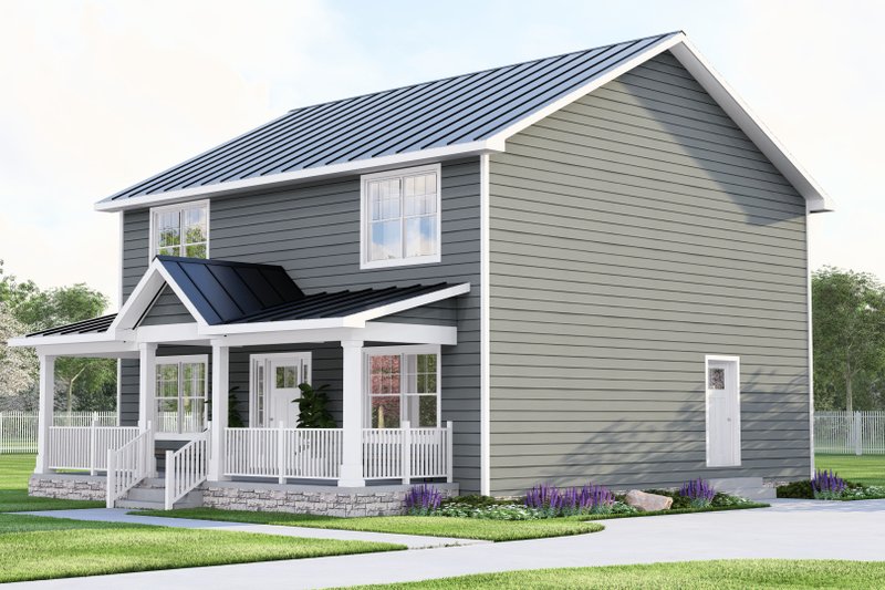 House Blueprint - Exterior - Other Elevation 2 for Farmhouse House Plan #1064-411 - 4 bed, 2.5 bath