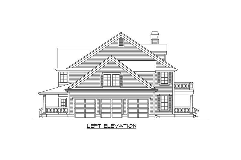 Dream House Plan - Exterior - Other Elevation 1 for Traditional House Plan #132-171 - 4 bed, 3.5 bath