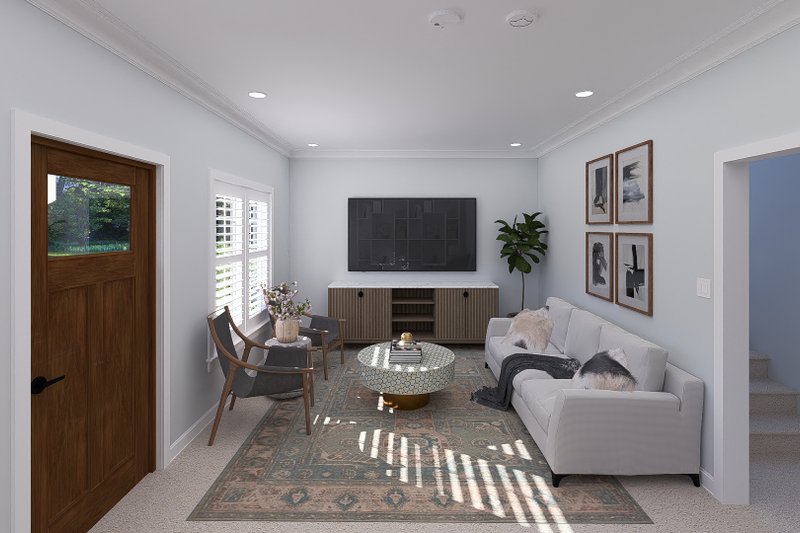 House Design - Interior - Family Room 1 for Farmhouse House Plan #1060-301 - 2 bed, 1.5 bath