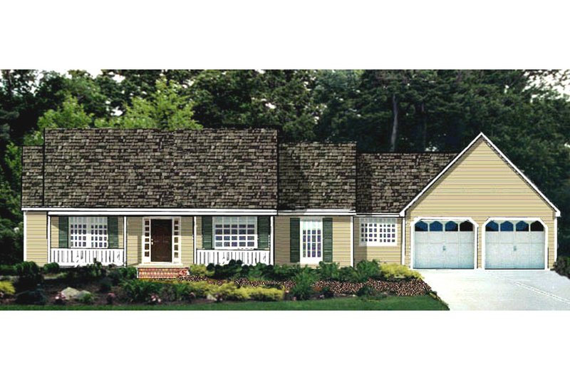 Architectural House Design - Country Exterior - Front Elevation Plan #3-341