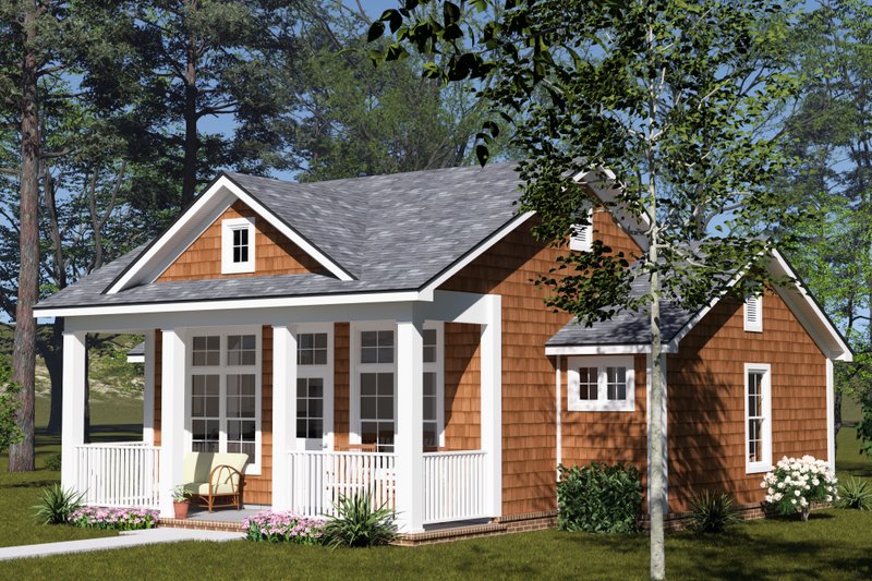 Home Plan - Exterior - Other Elevation 1 for Cottage House Plan #513-2411 - 2 bed, 2 bath