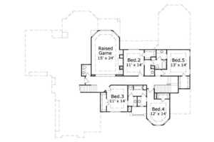 Floor Plan - Upper Floor for Traditional House Plan #411-160 - 5 bed, 5.5 bath