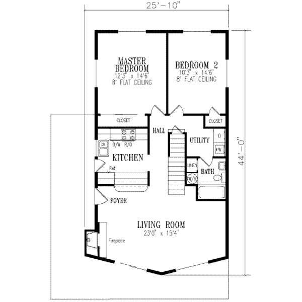 Cottage Floor Plan - Main Floor Plan #1-275