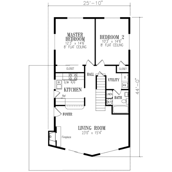 Architectural House Design - Cottage Floor Plan - Main Floor Plan #1-275