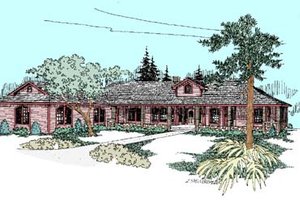 Ranch Exterior - Front Elevation Plan #60-452