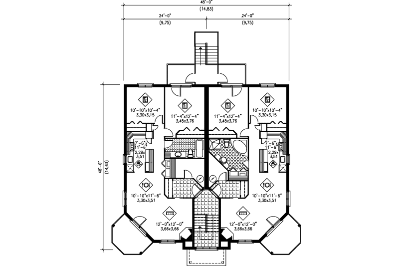 Dream House Plan - Floor Plan - Upper Floor for European House Plan #25-304 - 2 bed, 1 bath