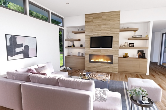 Interior - Family Room for Contemporary House Plan #48-1023 - 4 bed, 3.5 bath