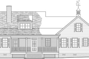 Exterior - Rear Elevation for Cottage House Plan #137-383 - 3 bed, 3 bath